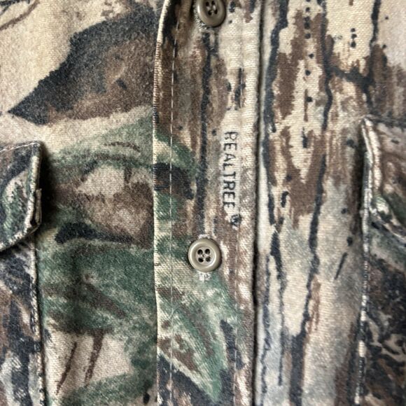 Codet RealTree Camo Flannel Shacket Men's 90’s M Hunting Shirt Jacket 22.5x25.5 - Picture 8 of 16
